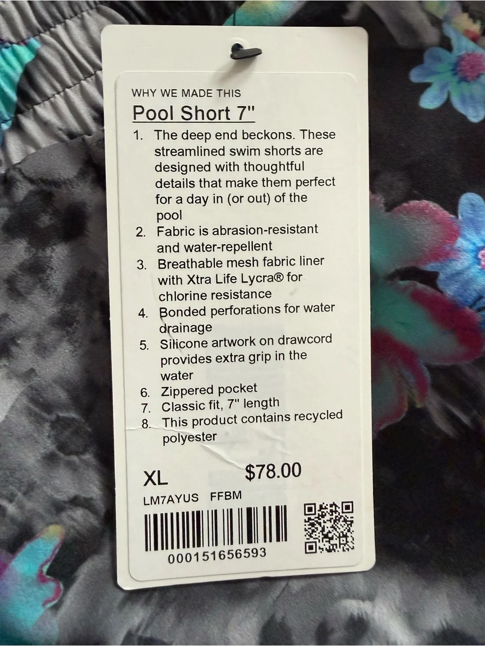 Lululemon Floral Glow Blue Multi NWT 7